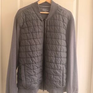 Kenneth Cole Quilted Bomber Jacket in Gray